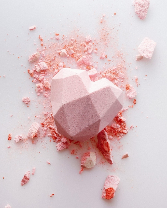 Foaming bath bomb Shape of my Heart